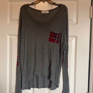 Shophopes Tunic long sleeve worth patched elbows